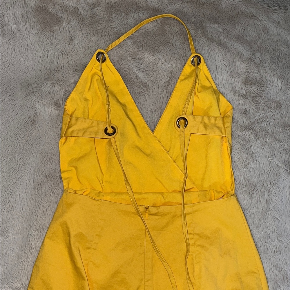 superdown Eleanor Wrap Tie Dress in Canary Yellow - Picture 8 of 8